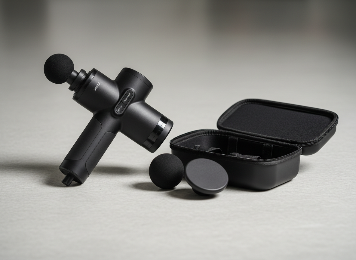 Opove M3 Pro 2 percussion massage gun with interchangeable attachment heads