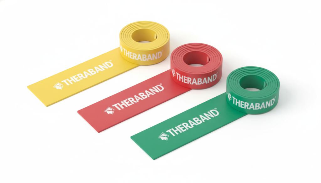 THERABAND Resistance Bands Set in yellow, red, and green